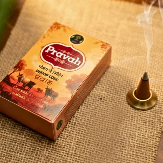 Pravah Cow Dung Dhoop Cone