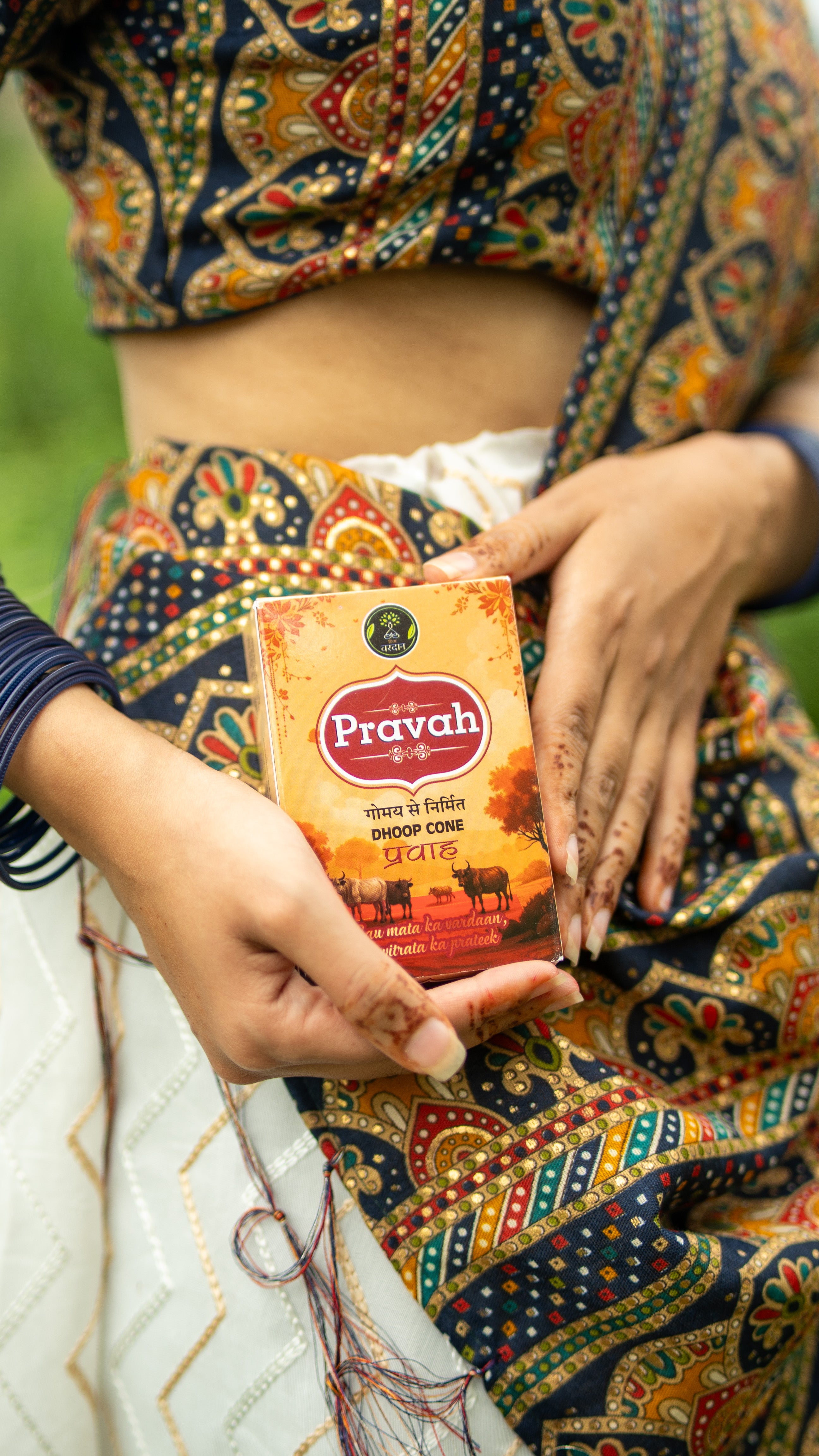 Pravah Cow Dung Dhoop Cone