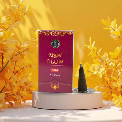 Royal Glow 2 in 1 Wet Dhoop - (10 Sticks)