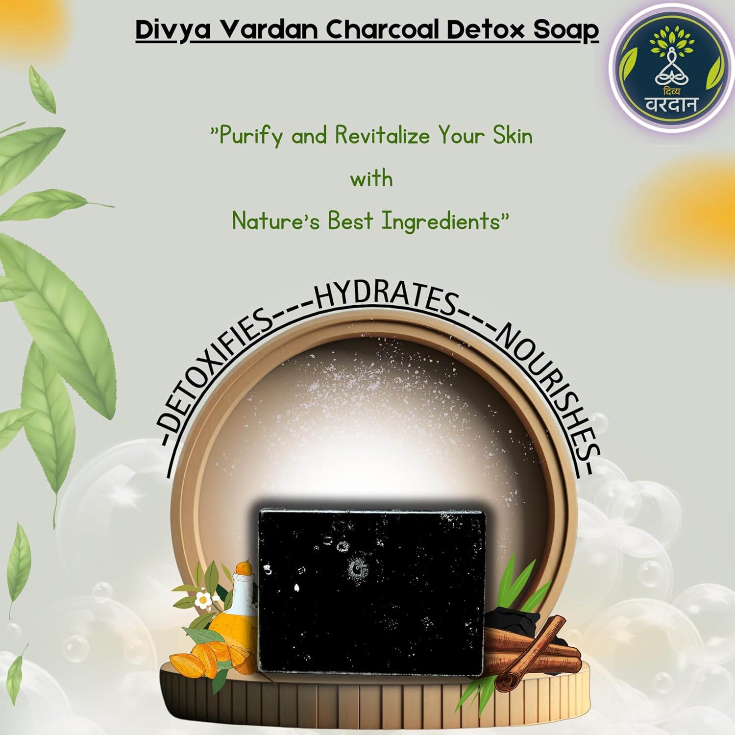 Divya Vardan Charcol Detox Soap – (75g)
