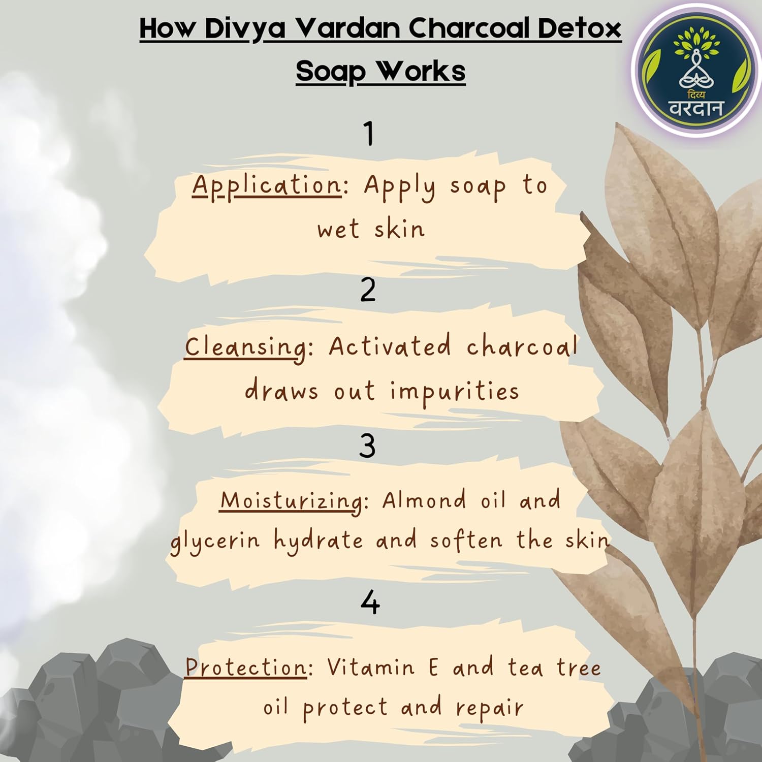 Divya Vardan Charcol Detox Soap – (75g)