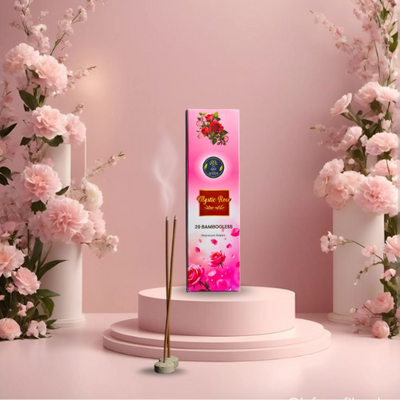 Mystic Rose Bamboo-less Incense Sticks (20 Sticks)