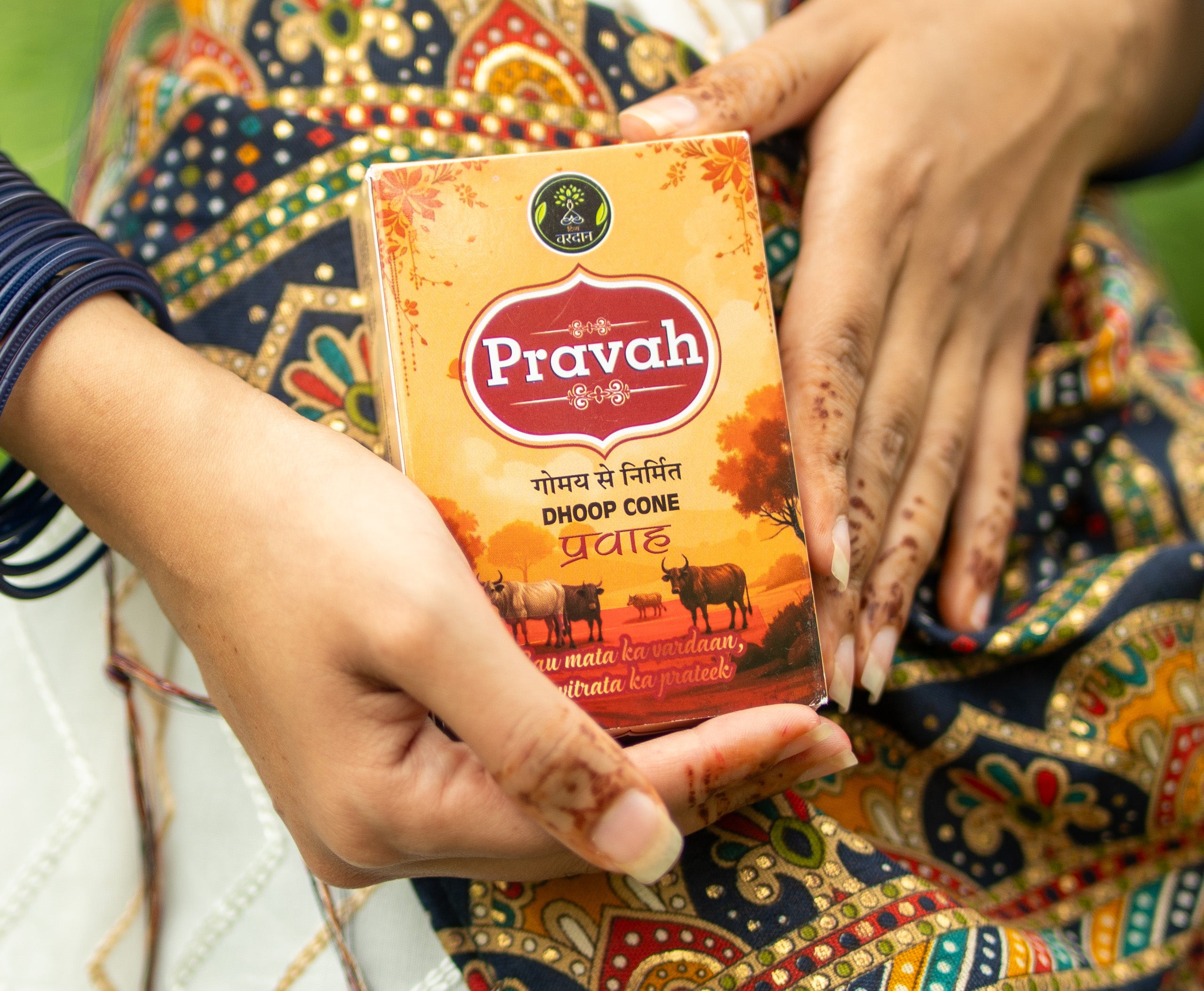 Pravah Cow Dung Dhoop Cone
